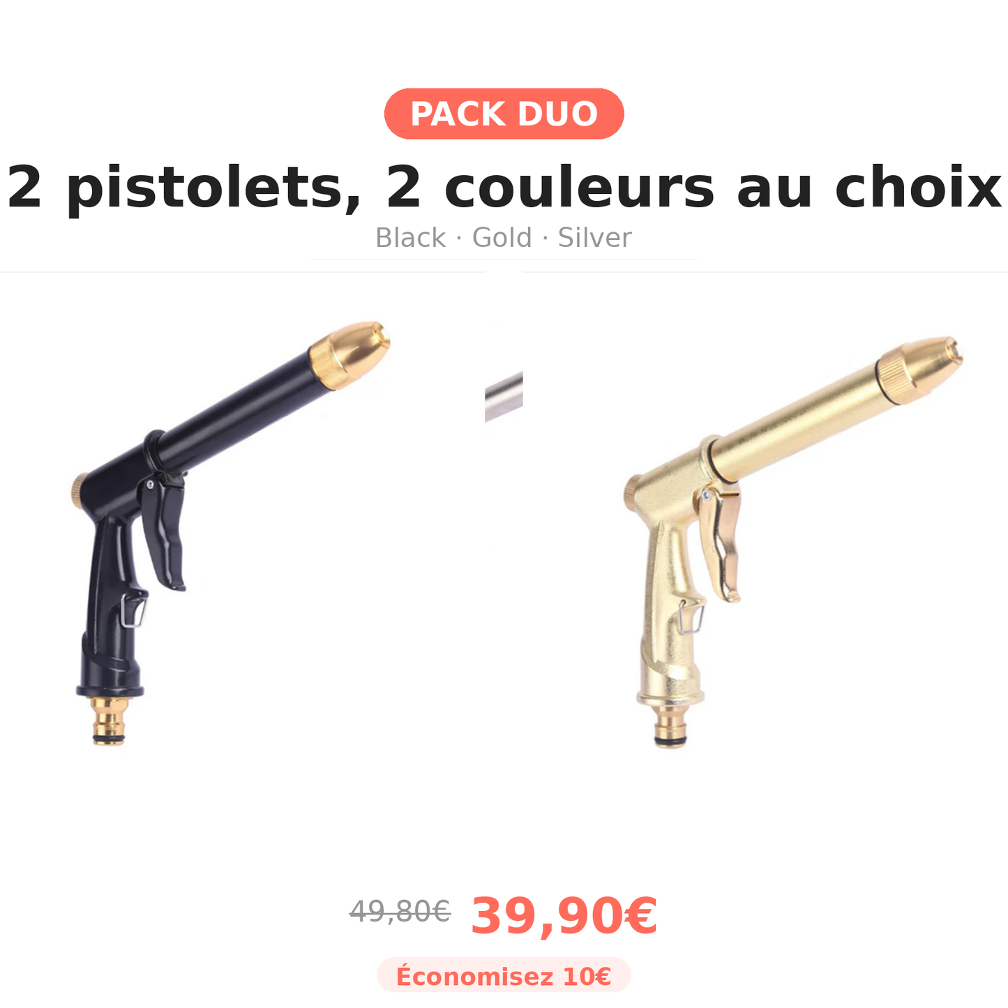 Pack Duo NetClic — 2 Pistolets Haute Pression